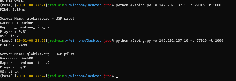 Screenshot of the 9ms or so latency reduction from our efforts